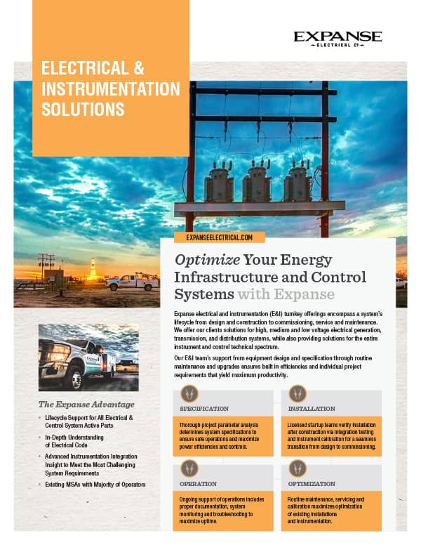 Electrical and Instrumentation Brochure