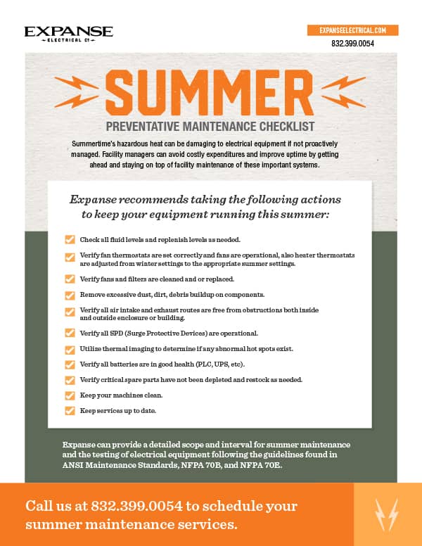 Summer Preventative Maintenance Checklist